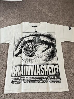Hellstar Eyeball (Brainwashed) Tee Shirt - White Hellstar Records - Size Small